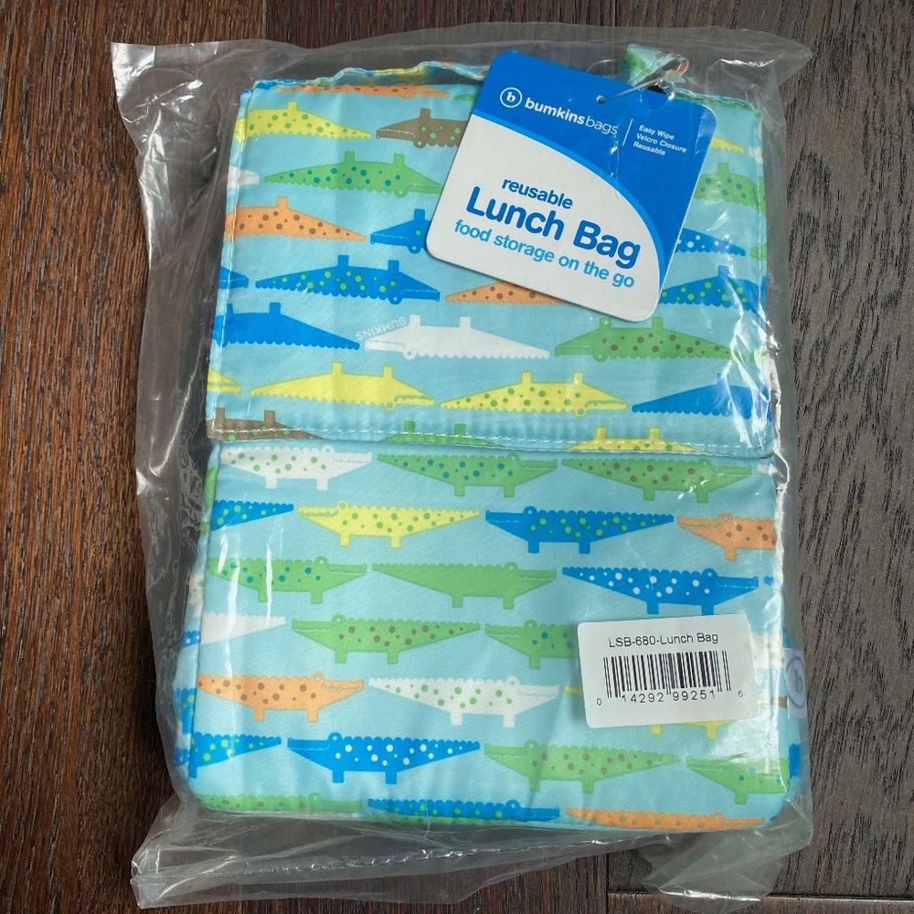 Bumkins Reusable Alligator / Crocodile Lunch Bag